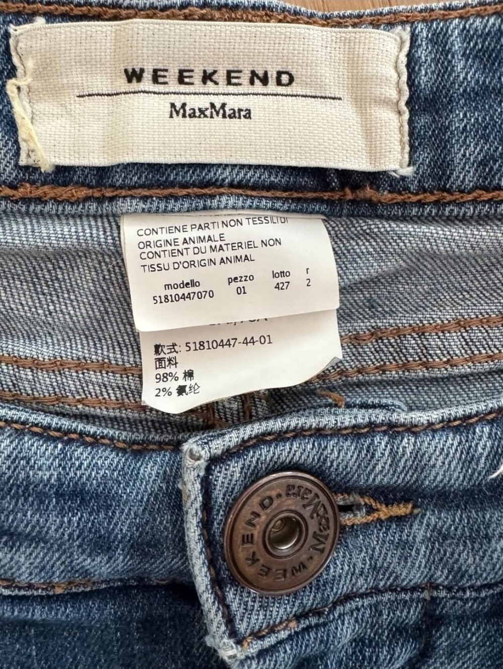Weekend Max Mara Medium Blue High-Rise Denim Jeans